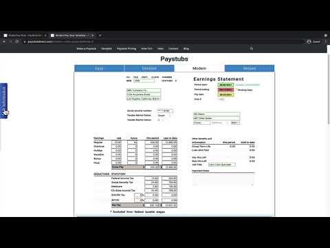 How To Use Modern Style Pay Stub Generator