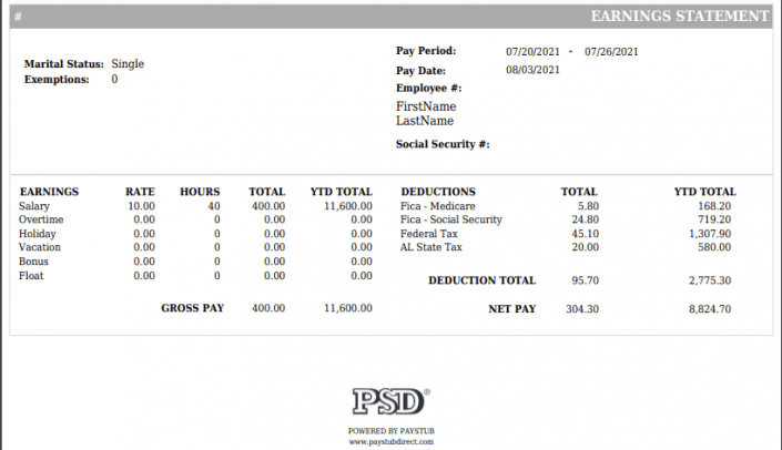 Free Check Stub Maker with Calculator - PayStub Direct