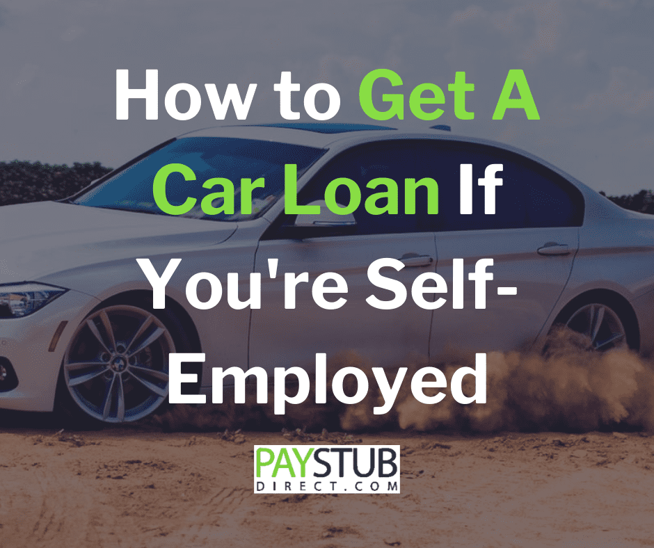 Getting a car loan sales self employed