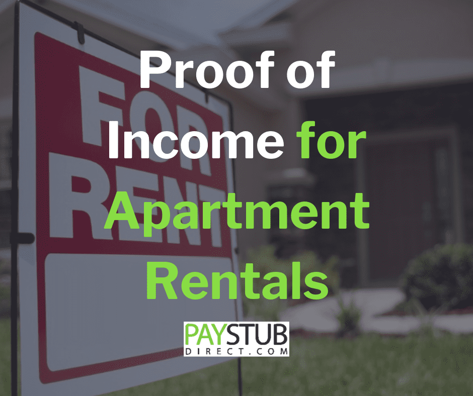 How Many Months Proof Of Income For Apartment