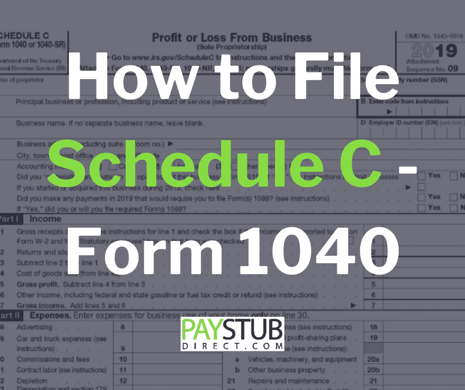 What is schedule c and who has to file it form 1040