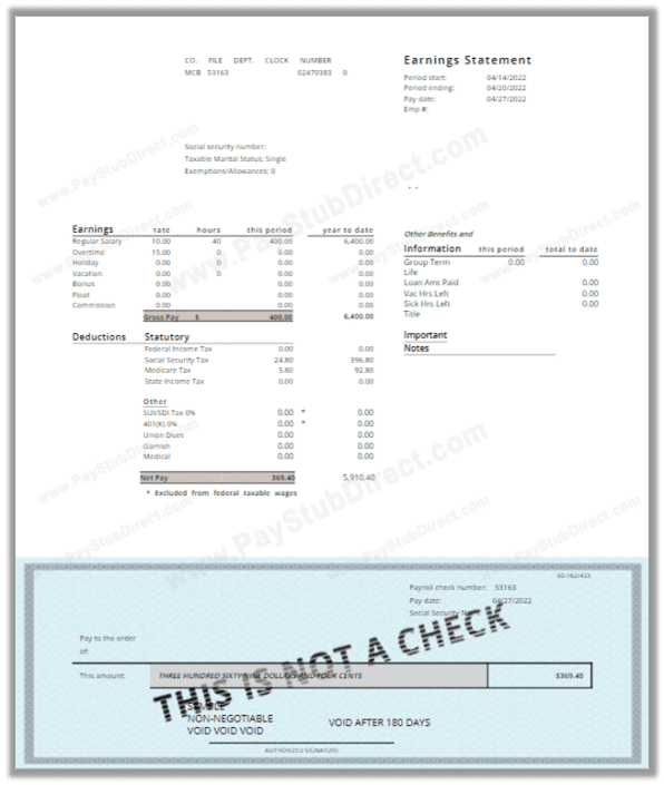 How to Make your Own Paycheck Stubs